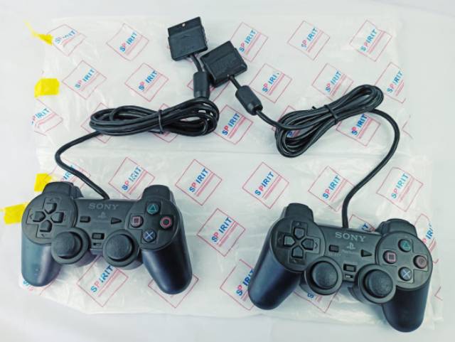 Stick Stik PS2 TW Hitam Serat getar 2 PCS