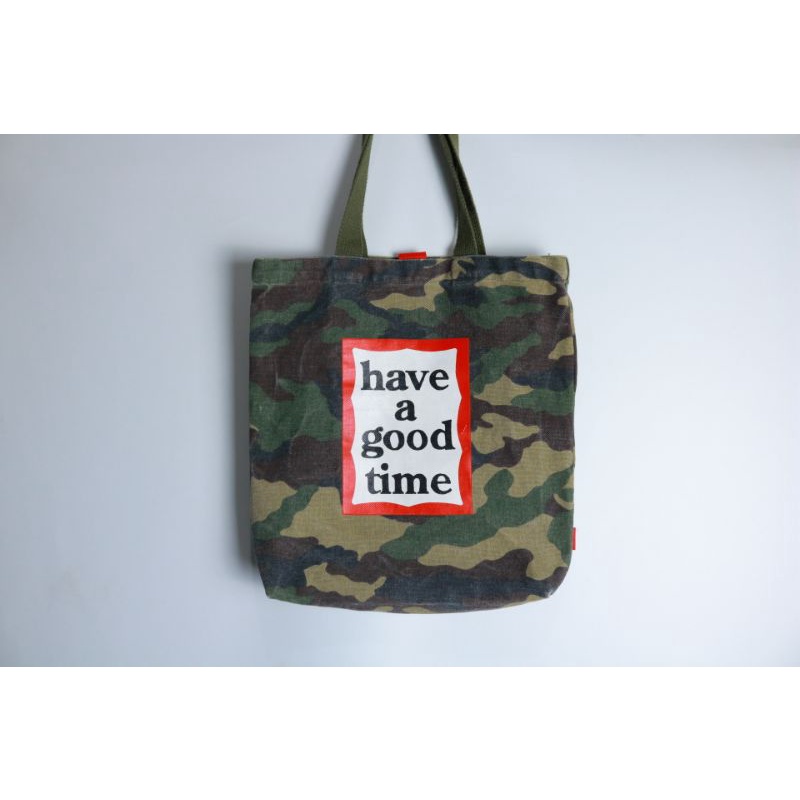 Totebag have a good time camo second branded original thrift