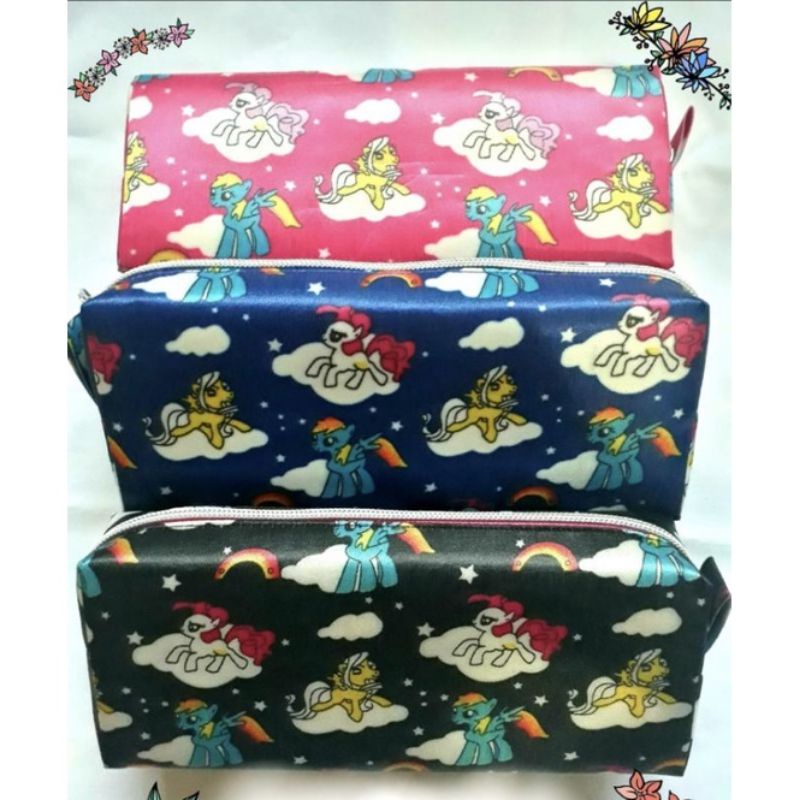 Kotak Pensil KAIN/PENCIL CASE PVC/tempat pensil-Unicorn Kotak