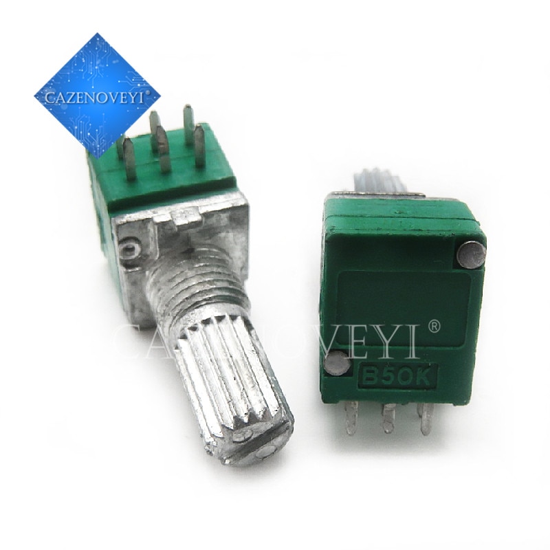 5pcs/lot RK097G 5K 10K 20K 50K 100K 500K B5K with a switch audio 6pin shaft 15mm amplifier sealing potentiometer In Stock