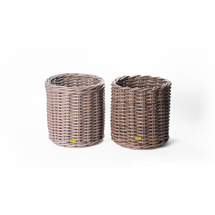 High Round Cylinder Hospitality Basket in Bright Nude