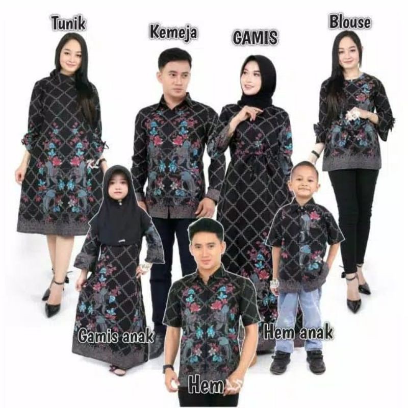 BISA PISAH Batik Couple Keluarga Sania ruffle ori ndoro jowi TERMURAH jaring