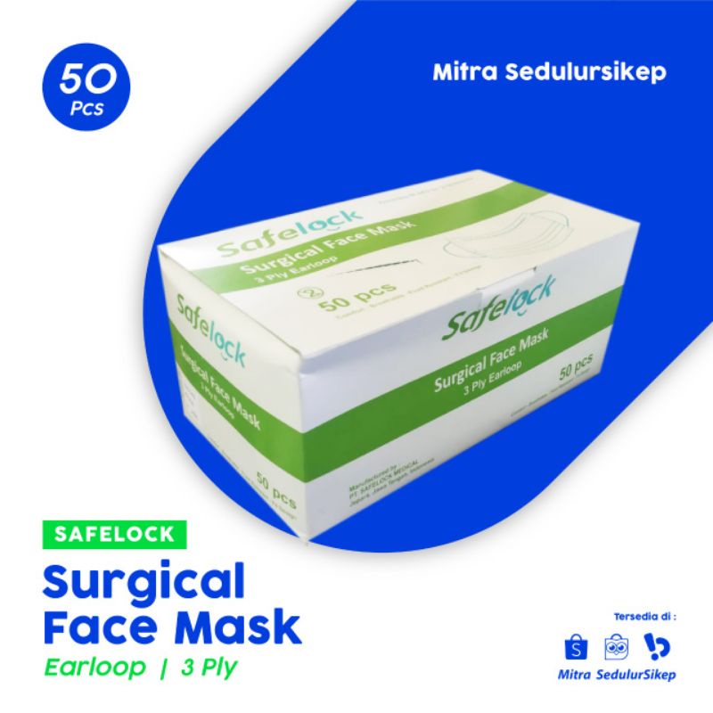 Masker Earloop Safelock l Masker Cantol l Masker Telinga