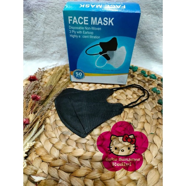 Face Mask / Masker Duckbill Earloop Hitam