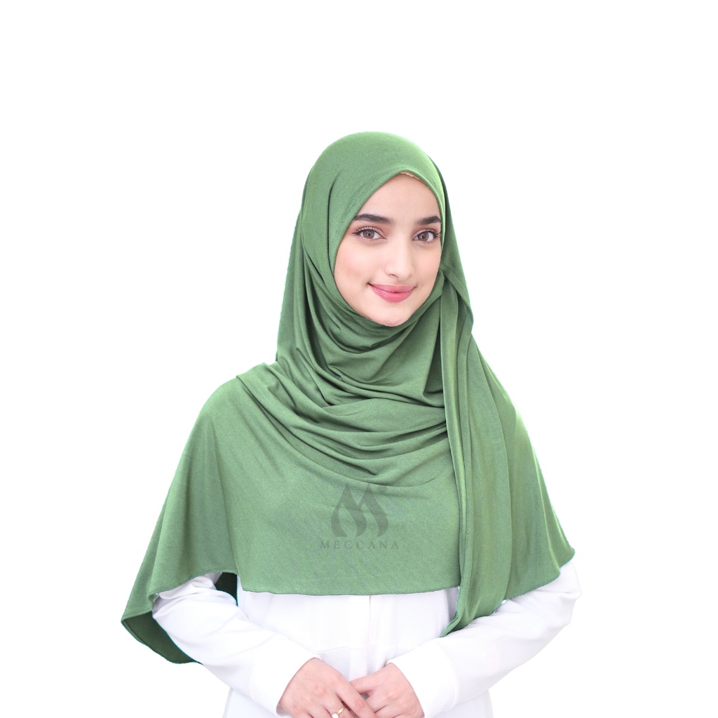 Marwa Instan - Pashmina Instan Jersey-Dusty Green
