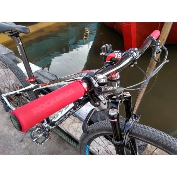 ROCKBROS Bicycle Handgrip Sponge Handlebar BT-1001bk Stang Sepeda MTB Folding