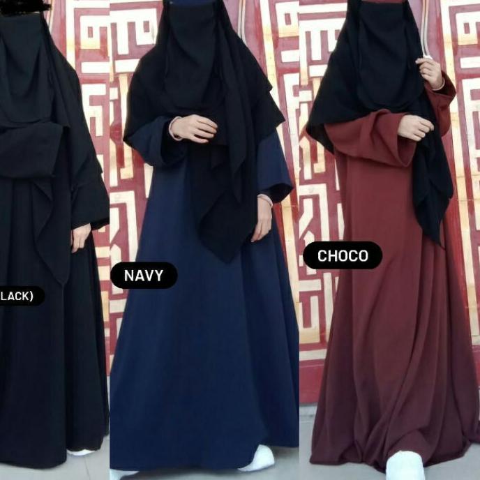 ☻ BASIC ABAYA POLOS/ABAYA GAMIS WANITA grosir