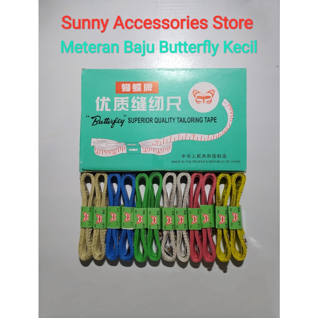 

Meteran Baju - Badan - Kain Kecil 150 Cm / 60 Inch Butterfly Original Product