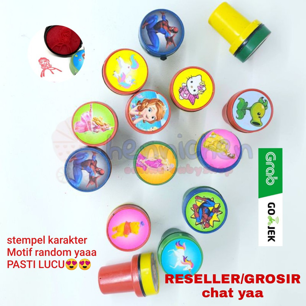 STEMPEL ANAK MOTIF STEMPEL MAINAN ANAK KARAKTER LUCU MAINAN ANAK