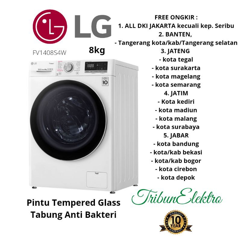 LG Front Load 8kg AI Direct Drive Mesin Cuci Front Load LG Bukaan Depan GARANSI RESMI