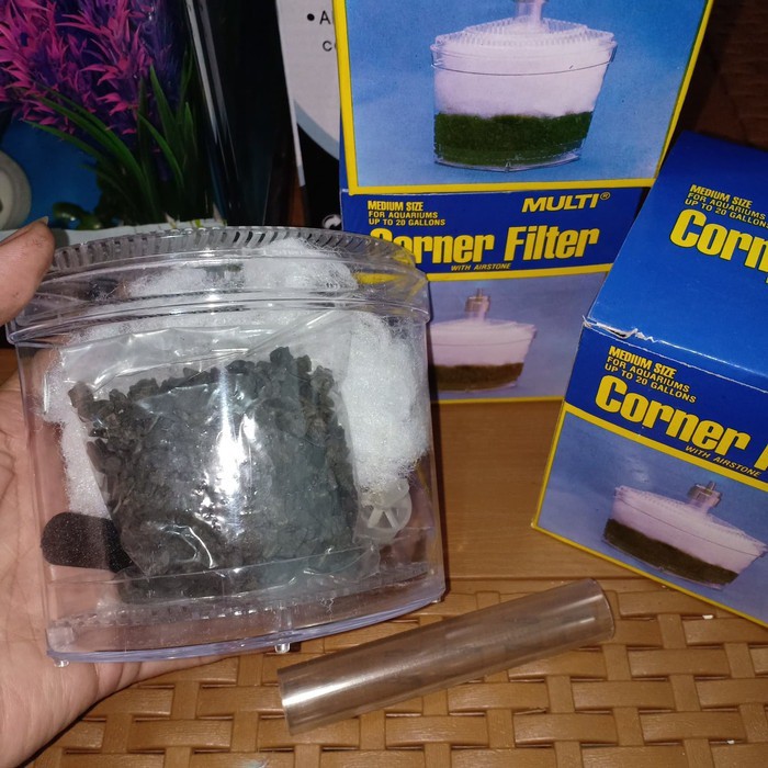 Filter Corner Multi Korner Filter Sudut Aquarium Aquascape Medium