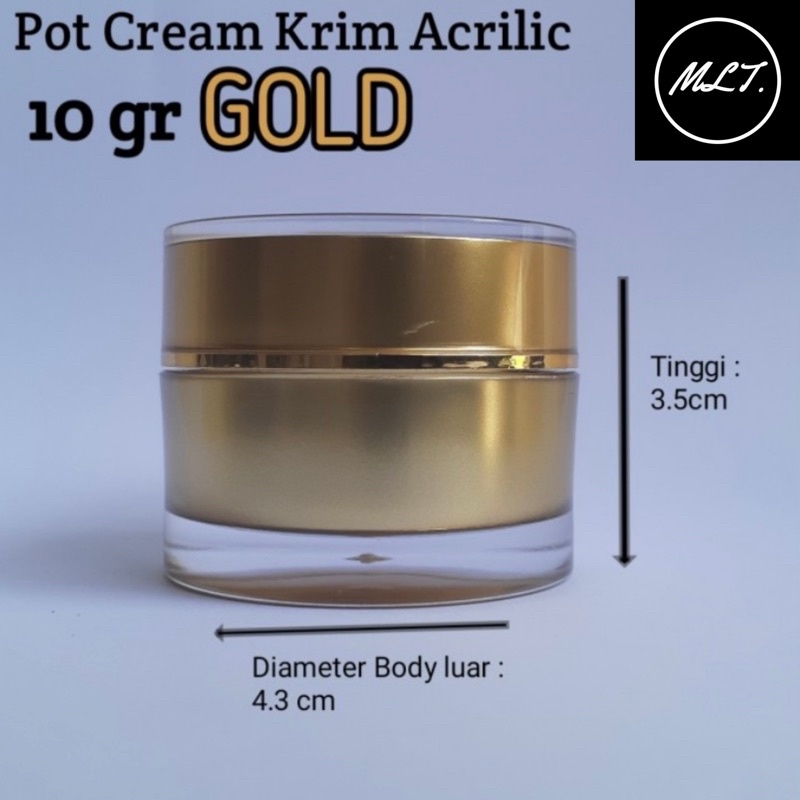 POT KRIM /POT KRIM AKRILIK / POT KRIM AKRILIK 10 GRAM GOLD LIST GOLD / POT CREAM ACRYLIC 10GR GOLD LIS GOLD 10 GR