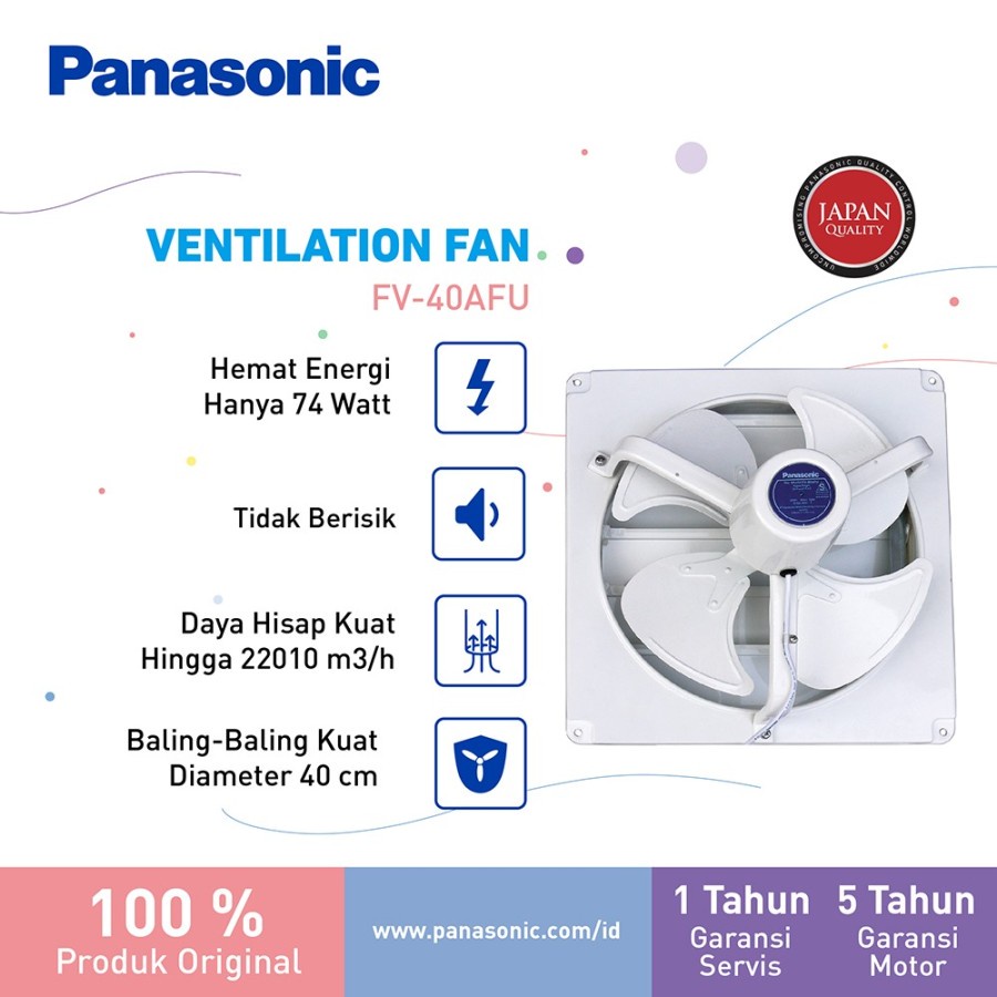 Panasonic Exhaust Fan Wall Dinding Besi FV40AFU (DIAMETER BALING 40CM)