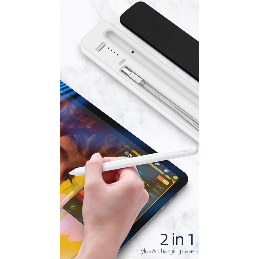 WIWU 2-in-1 Stylus and Wireless Charging Case 3000mAh Built-in Battery