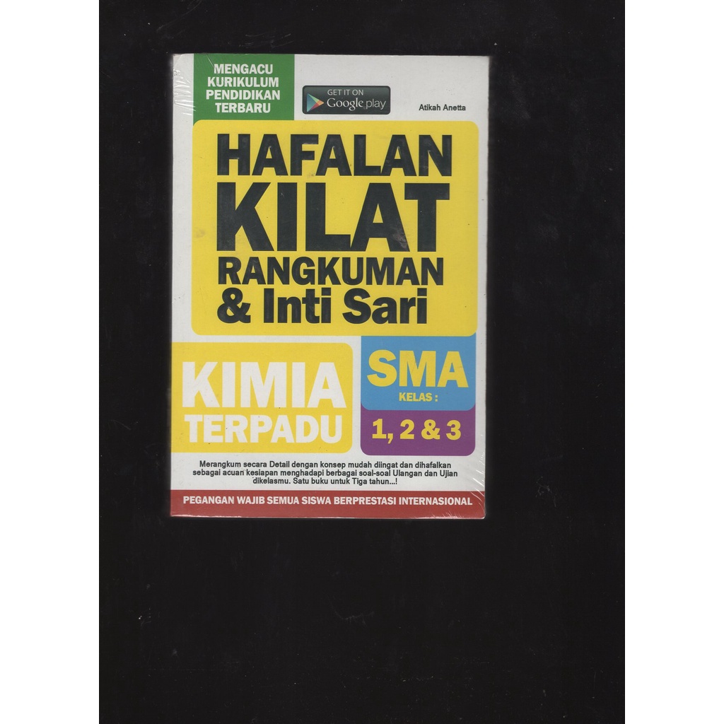 

BUKU HAFALAN KILAT RANGKUMAN INTISARI KIMIA.