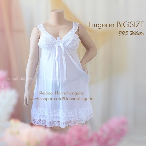 Premium Original M L XL XXL Hannah Lingerie Transparan Baju Tidur Seksi Hot Warna Merah // 955