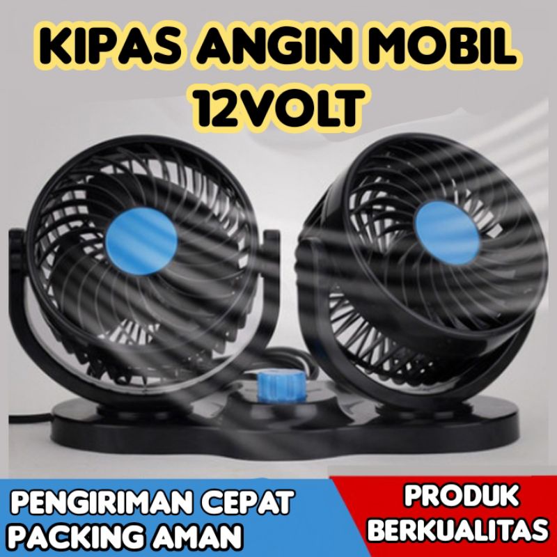 Kipas Angin Mobil Double Blower Fan 12v Lighter - Kipas Duduk Mobil Double ⭐ Toko13 ⭐