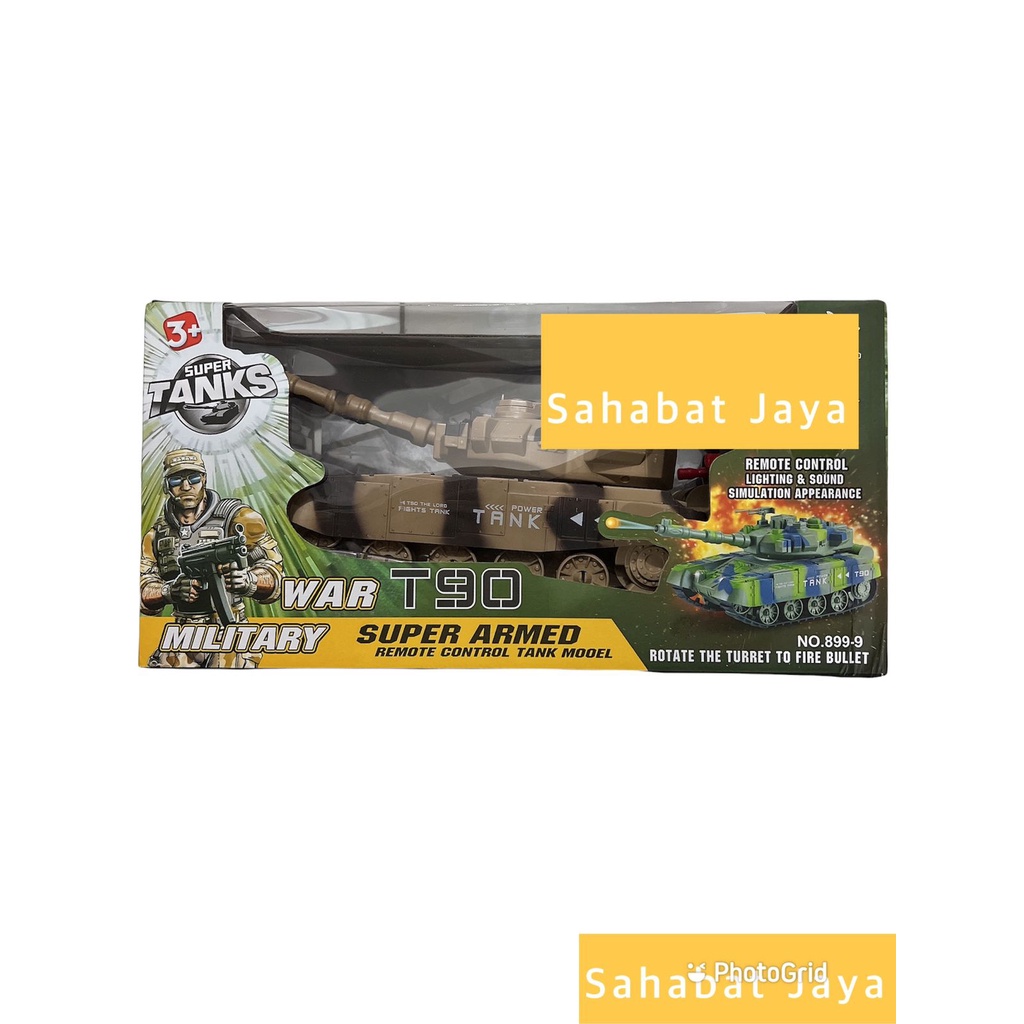 MAINAN ANAK R/C TANK WAR MILITARY T90 / MAINAN TANK TEMPUR 899-9