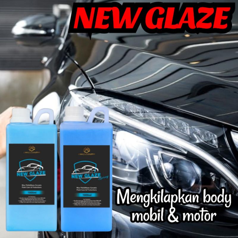 NEW GLAZE Pengkilap body motor dan mobil 1liter