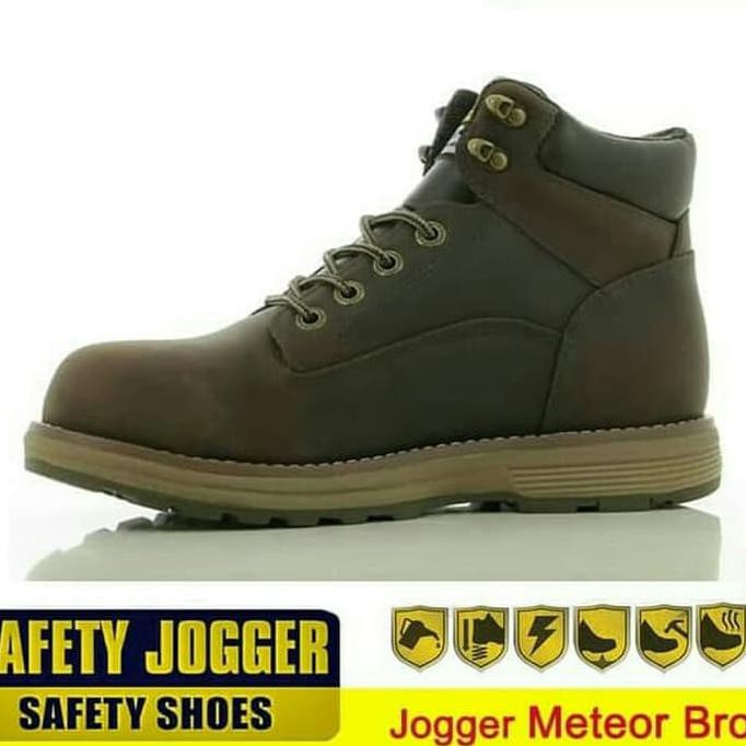 Terbaru Sepatu Pria / Sepatu Safety Jogger Meteor Brown S3 - Joger Meteor