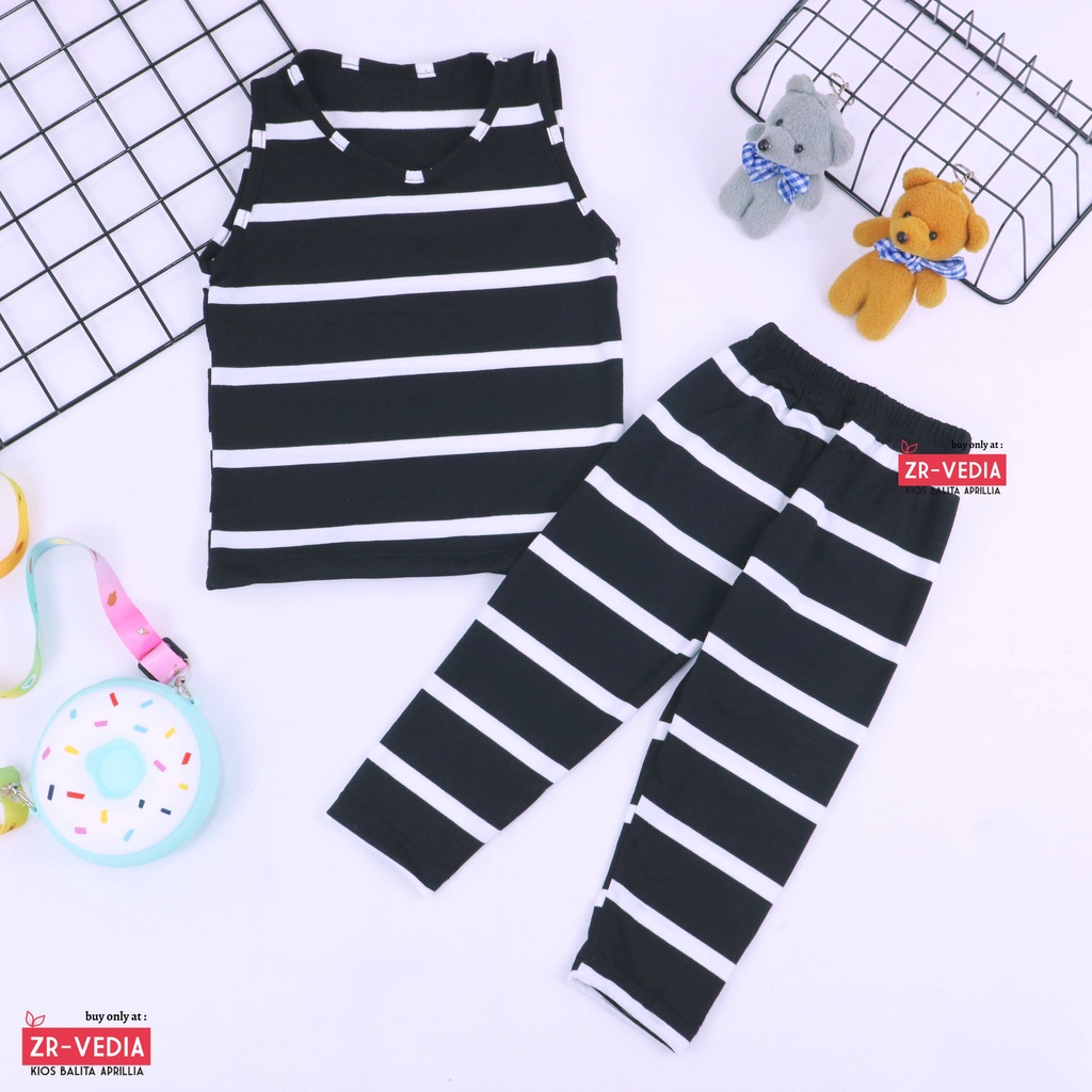 Setelan Sherly uk Bayi - 4 Tahun/ Baju Bayi Anak Perempuan Set Kaos Baby Tanktop Celana Panjang Legging