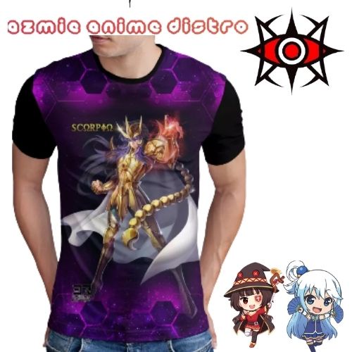 kaos Printing Anime Saint Seiya Scorpio