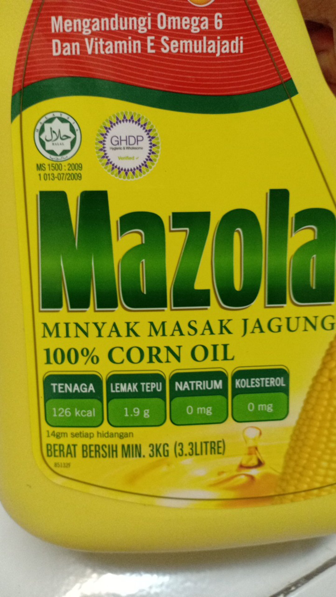 Minyak Goreng Mazola 3.5 Liter Corn Oil / Minyak Jagung