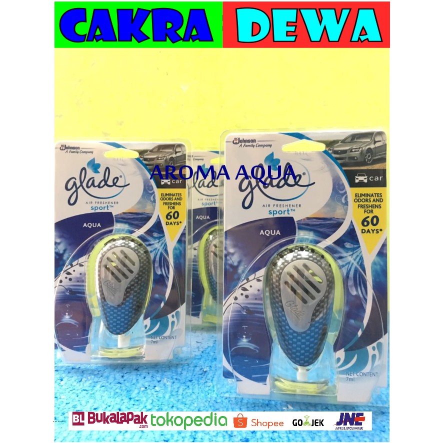 TERMURAH Glade SPORT aroma AQUA Pengharum Mobil tahan lama HINGGA 60 HARI