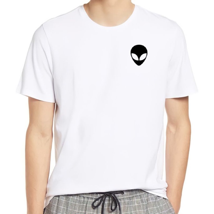 Kaos Pria Alien Baju Oblong Lengan Pendek Tshirt Atasan Lelaki Dewasa Cod