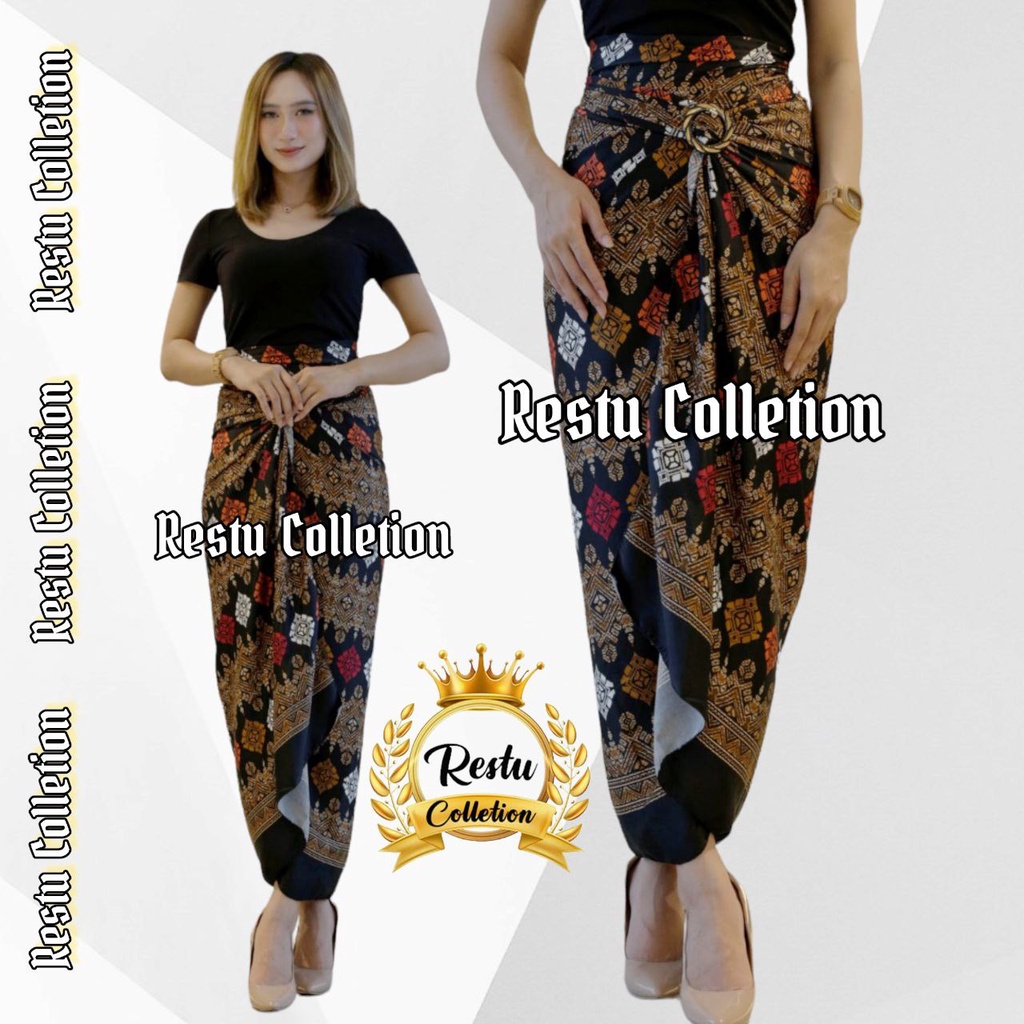 COD Rok Lilit Songket Serut Warp Skirt Motif Toraja Hitam Batik Bawahan Kebaya Wisuda Kondangan Wanita Premium Bahan Kain Sutra HQ Jumbo RealPict By Restu Colletion