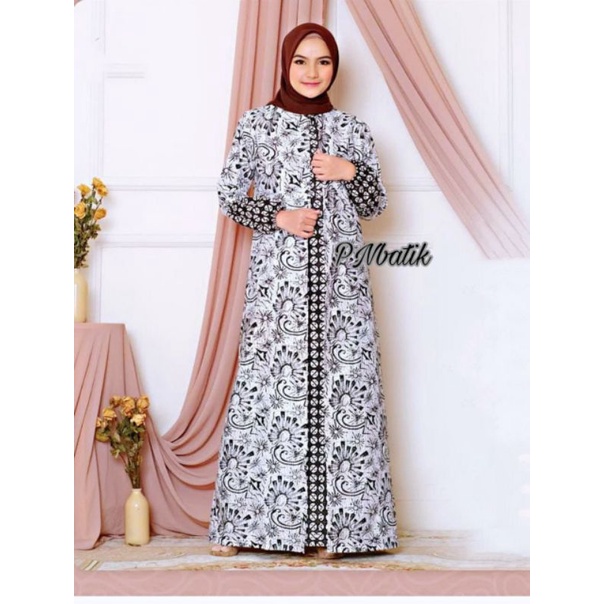 COD-Baju Gamis Cardi Gamis Wanita Terbaru 2021 Gamis Modern Gamis Batik Pekalongan