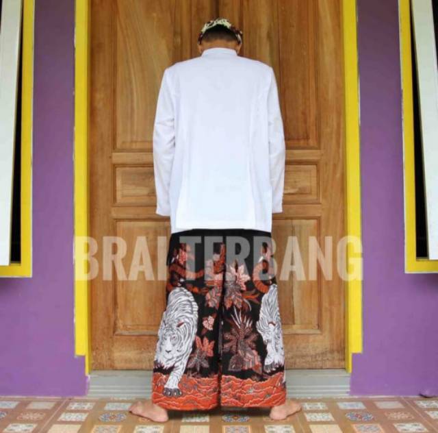 Sarung Celana Batik Motif Macan Putih/Celana Sarung Dewasa/Sarung celana solo sragen-1