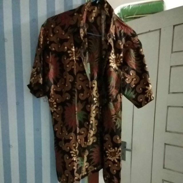 Couple Batik Gamis Sogan Sania Ruffle Syari