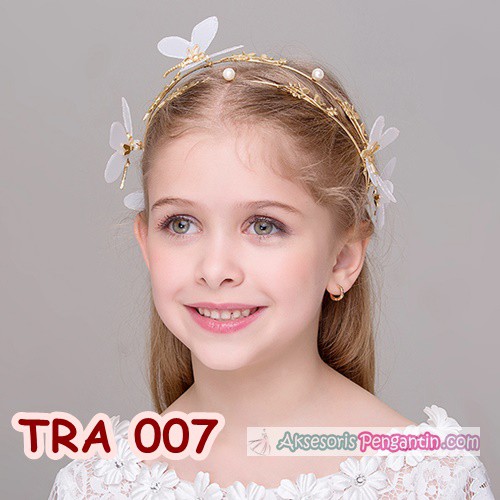 Aksesoris Bando Rambut Kupu Emas - Tiara Pesta Anak Modern - TRA 007