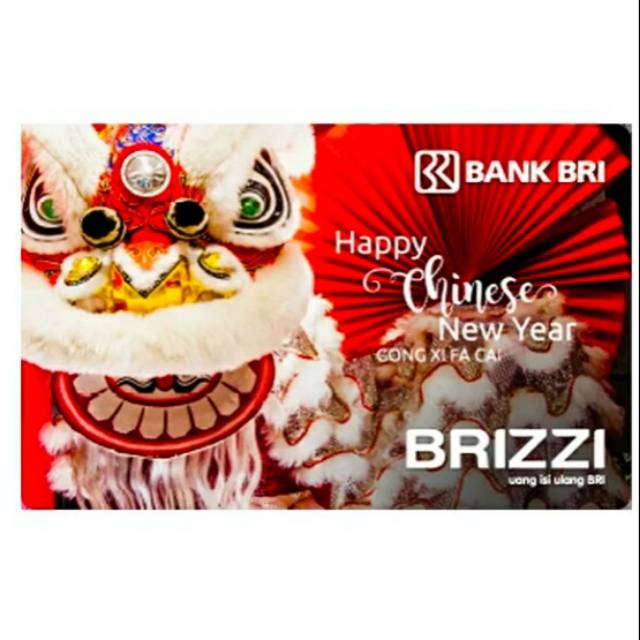 BRIZZI BRI edisi Chinese New Year (Barongsai) /Like eMoney eTOLL Tapcash or Flazz