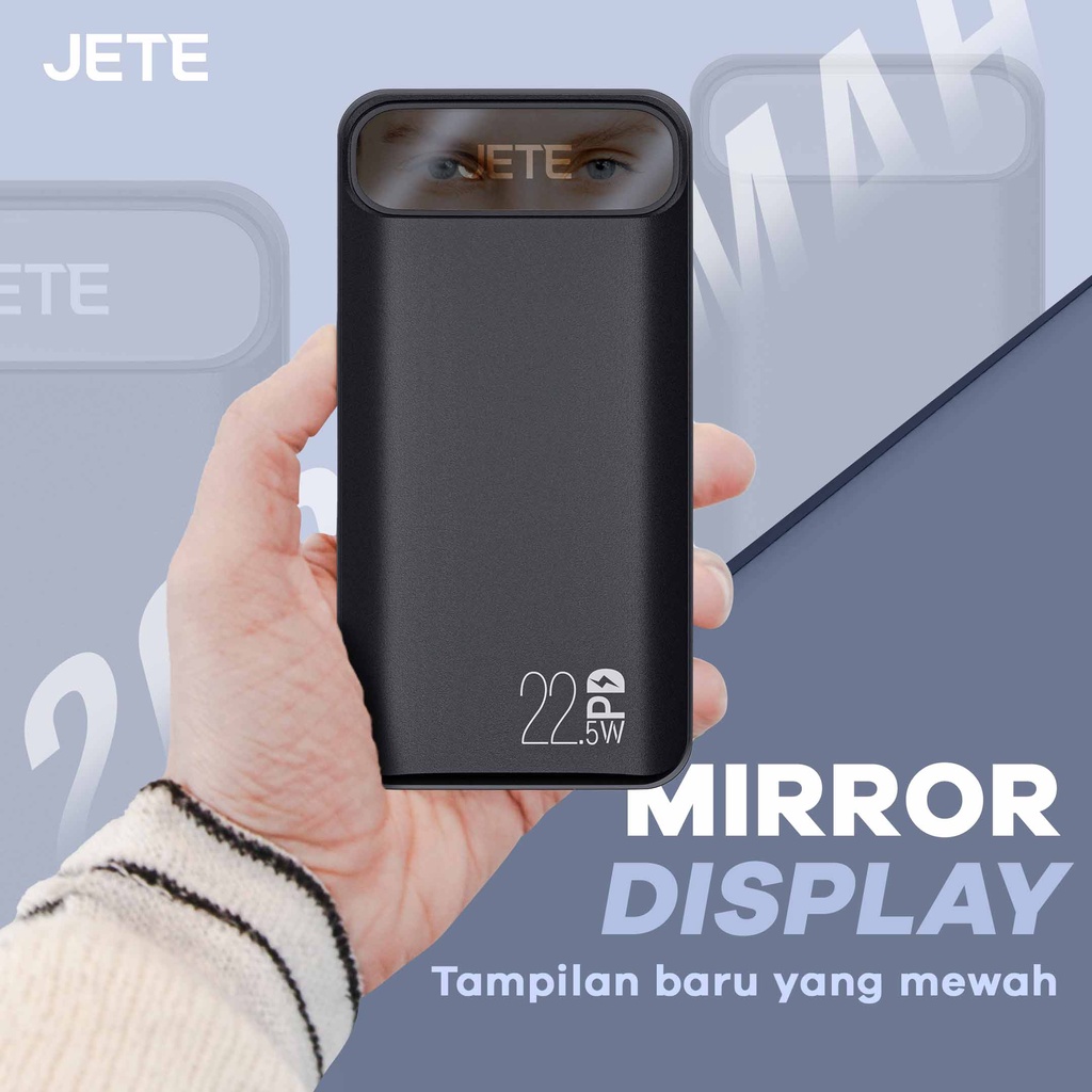 Power Bank 20000mAh Fast Charging PD 22.5W JETE B3 with Triple Output Garansi 2 Tahun