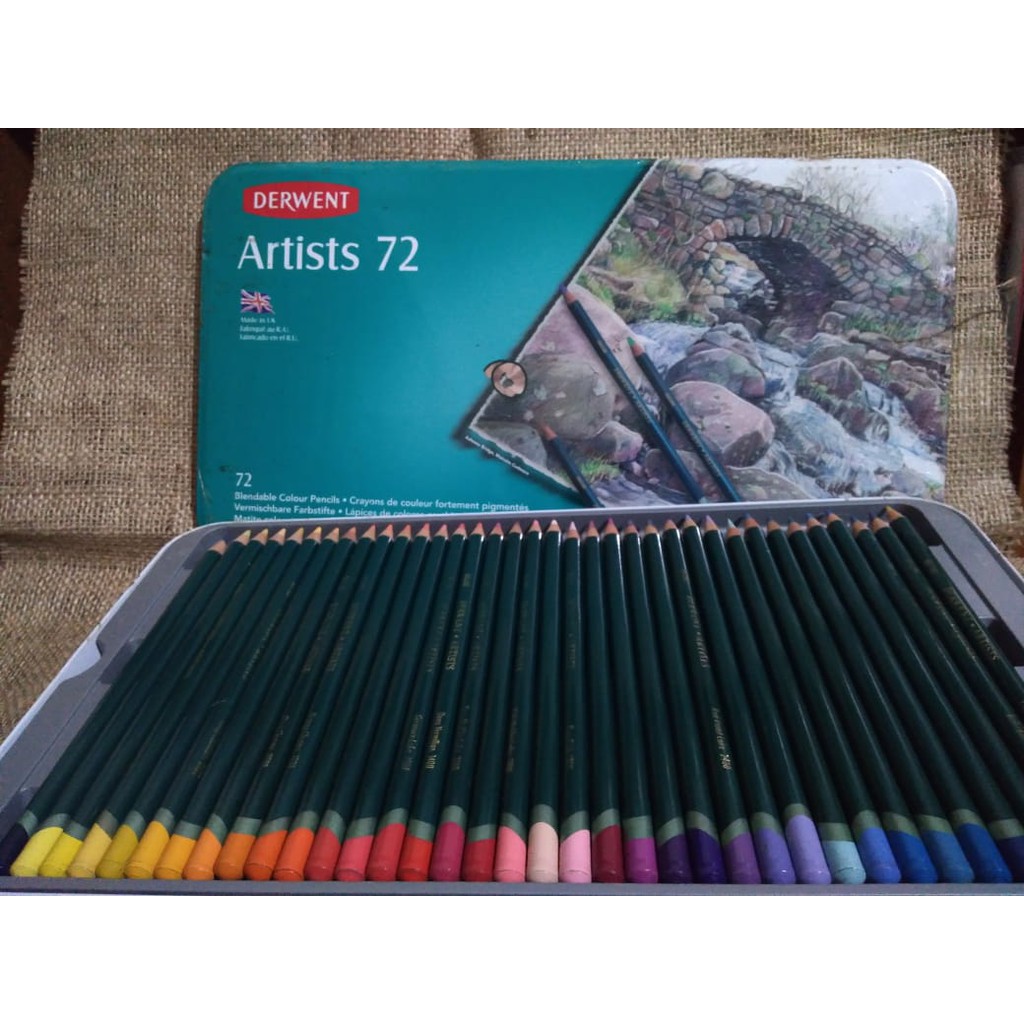

Derwent Artists Colored Pencils, 4mm Core, Metal Tin, 72