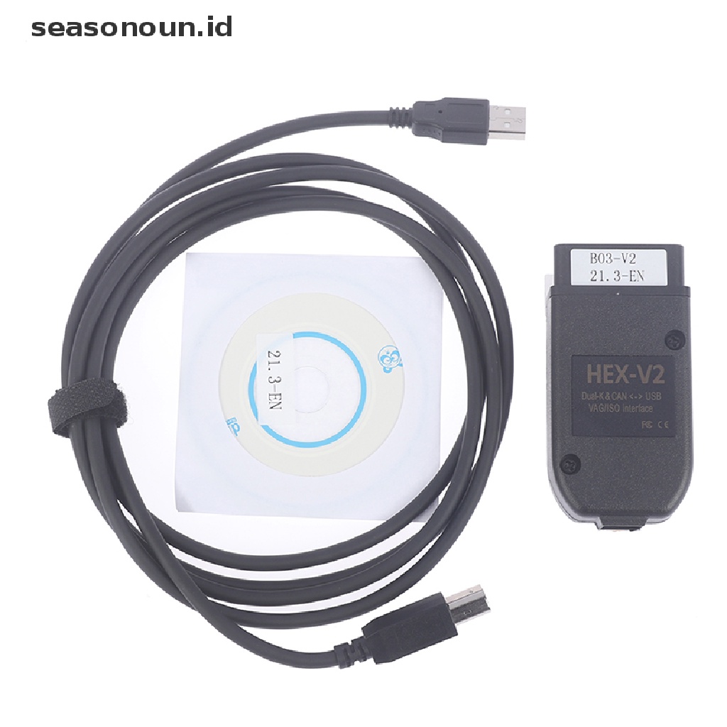 (seasonoun) Alat Scanner HEX V2 Obd2 21.3.0 VAG COM 20.12 Seat ATMEGA162 + 16V8 + FT232RQ