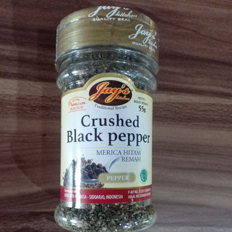 

Jays Kitchen Crushed Black Pepper 55gr