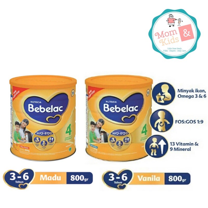 Bebelac 4 Vanila Madu Tin 800gr