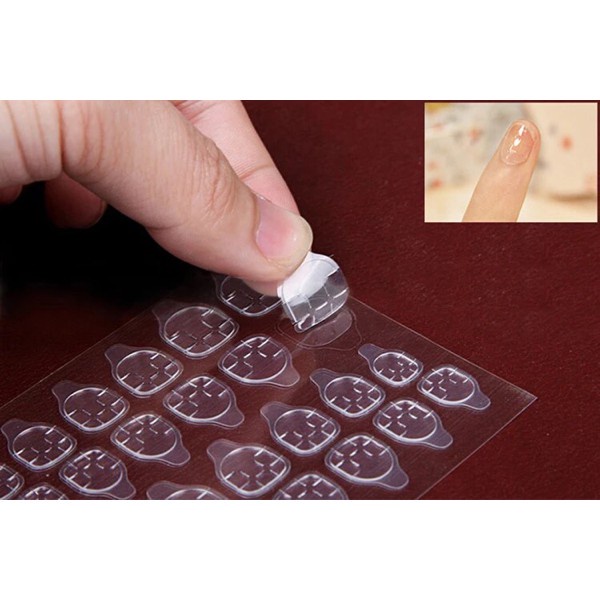 (24 PCS) LEM KUKU PALSU GEL DOUBLE TAPE HIGH QUALITY / STIKER KUKU / SILICONE DOUBLE TAPE KUKU [KK] /LEMBAR