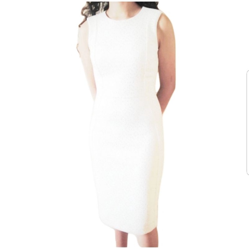 calvin klein white dress