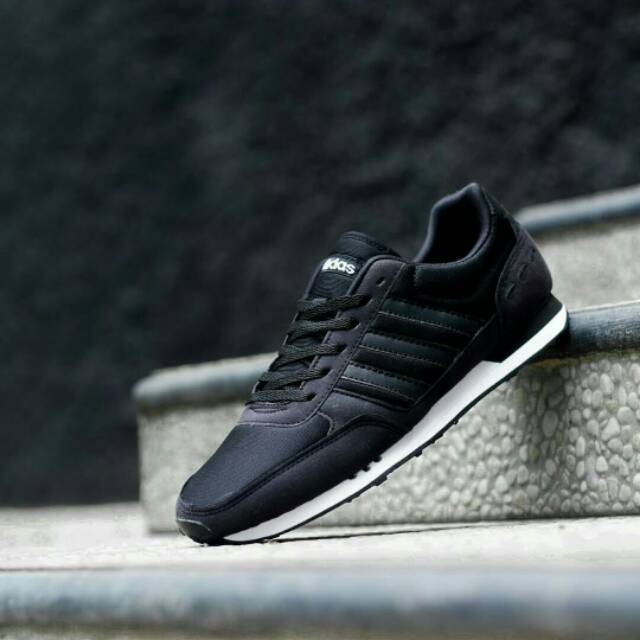 adidas neo city racer black white