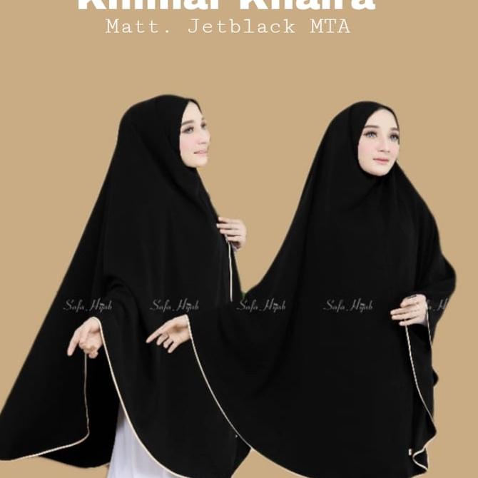 [MSR.21Jl22ᴰ] KHIMAR JUMBO Syar'i JETBLACK MTA Syar'i JUMBO ORYGINAL list pita warna/polos super can