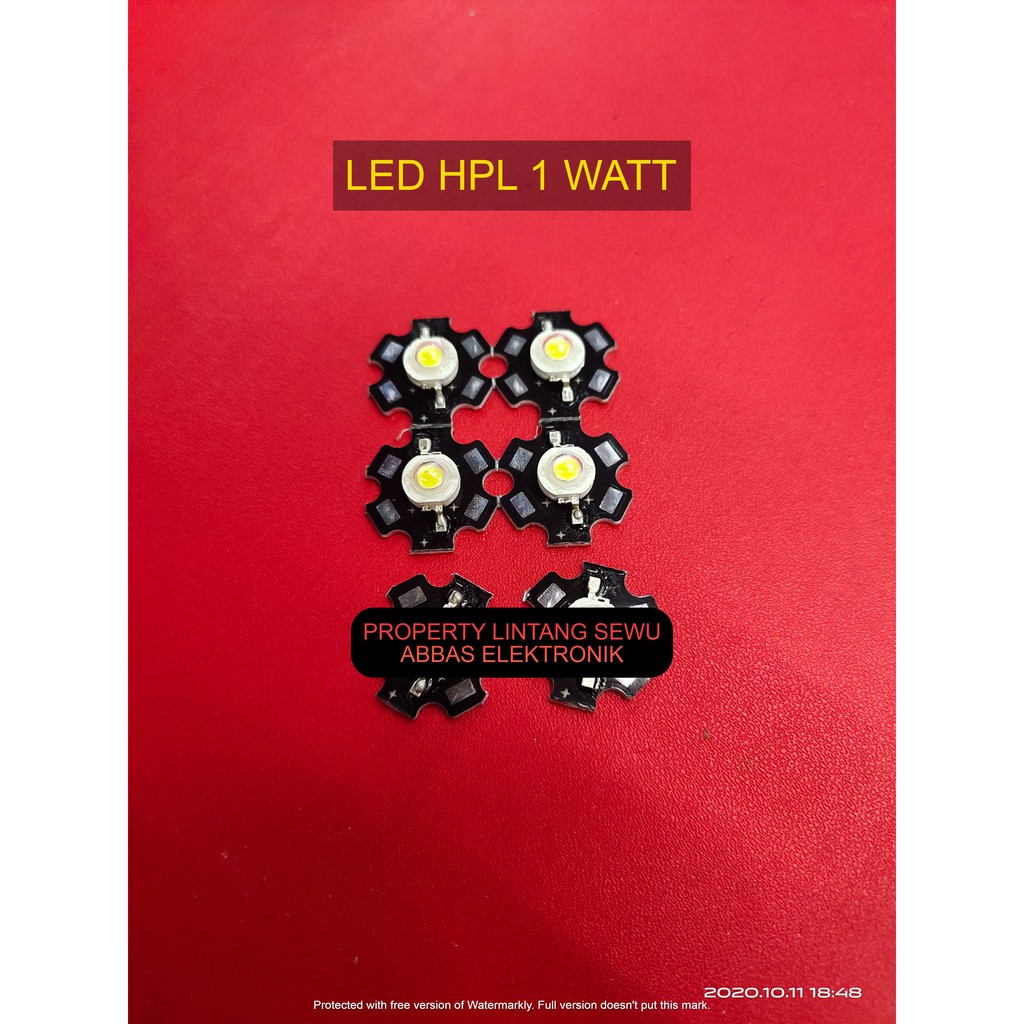 LED HPL 1W High Power LED 1 Watt COLD WHITE PLUS HEATSIGN HEATSING PENDINGIN BINTANG