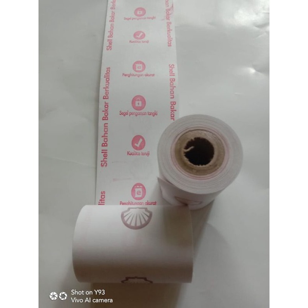 

Kertas thermal edc logo Shell ukuran57x40mm