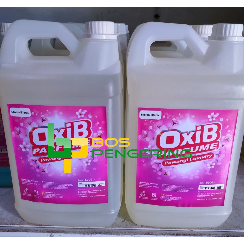 Pewangi Pakaian Laundry - OxiB Parfum Aroma Molto Black 5 Liter Tahan lama Berkualitas