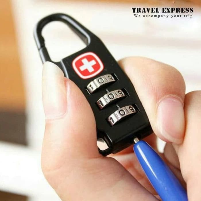 Gembok Swiss Password Code Lock - Gembok Koper - Zipper Lock