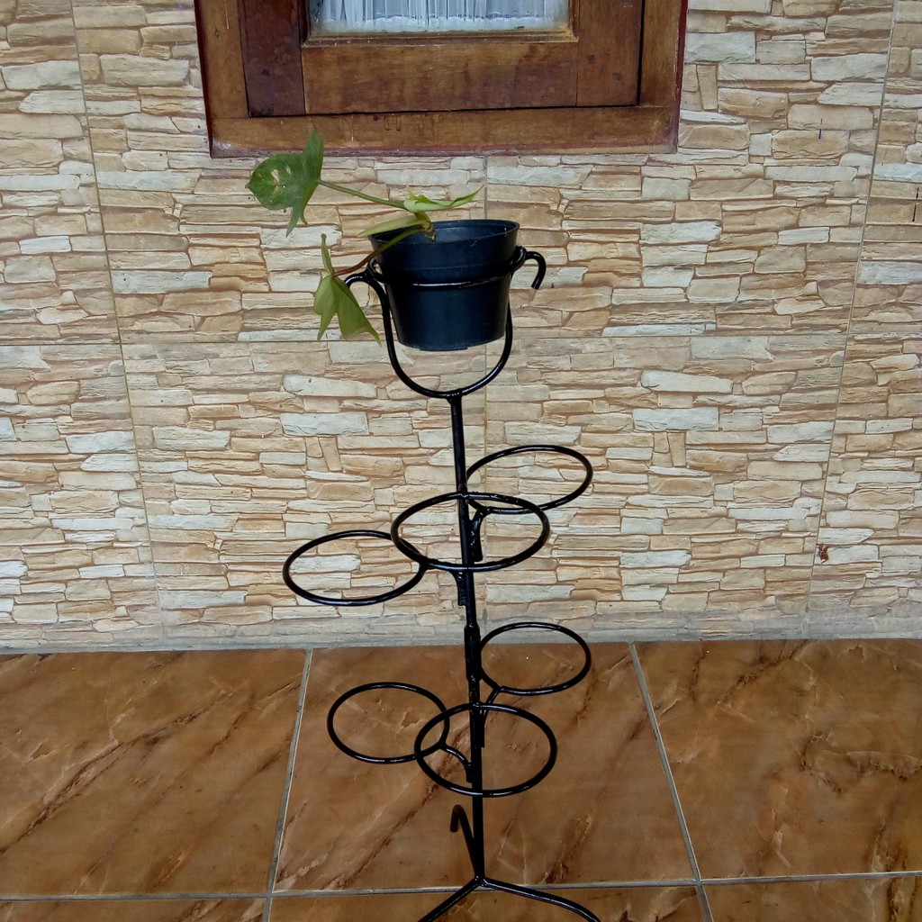 BARAYA RAK POT SUSUN 7 LUBANG/RAK SUSUN/ RAK BUNGA /RAK BUNGA BESI