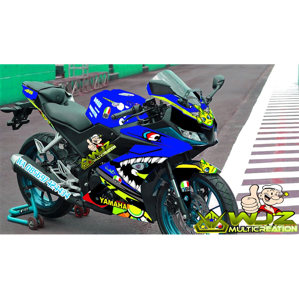 stiker decal r15 vva shark